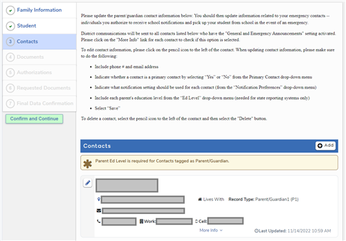 Step 3: Parent Information